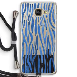 CaseCompany Blauwe nerven: Samsung Galaxy A5 (2016) Transparant Hoesje met koord