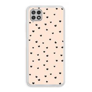 CaseCompany Kleine kattenkopjes: Samsung Galaxy A22 4G Transparant Hoesje