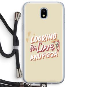 CaseCompany Pizza is the answer: Samsung Galaxy J5 (2017) Transparant Hoesje met koord