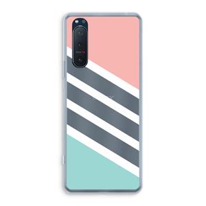 CaseCompany Strepen pastel: Sony Xperia 5 II Transparant Hoesje