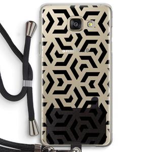 CaseCompany Crazy pattern: Samsung Galaxy A5 (2016) Transparant Hoesje met koord