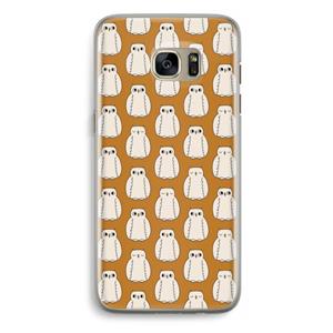 CaseCompany Uilen: Samsung Galaxy S7 Edge Transparant Hoesje