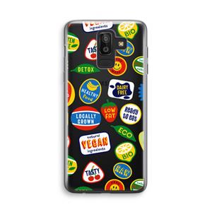 CaseCompany Fruitsticker: Samsung Galaxy J8 (2018) Transparant Hoesje