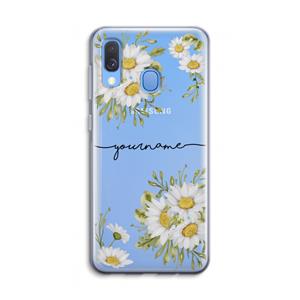 CaseCompany Daisies: Samsung Galaxy A40 Transparant Hoesje