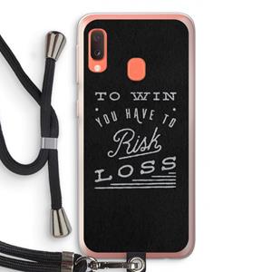 CaseCompany Risk loss: Samsung Galaxy A20e Transparant Hoesje met koord