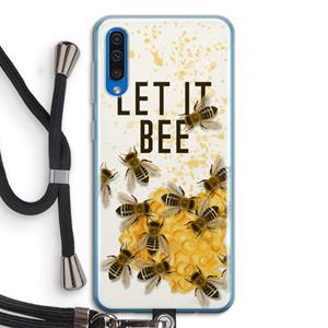 CaseCompany Let it bee: Samsung Galaxy A50 Transparant Hoesje met koord
