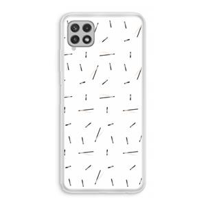 CaseCompany Hipster stripes: Samsung Galaxy A22 4G Transparant Hoesje