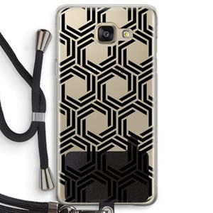 CaseCompany Geometrisch patroon: Samsung Galaxy A5 (2016) Transparant Hoesje met koord