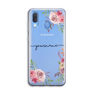 CaseCompany Rozen: Samsung Galaxy A40 Transparant Hoesje