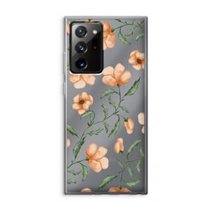 CaseCompany Peachy flowers: Samsung Galaxy Note 20 Ultra / Note 20 Ultra 5G Transparant Hoesje