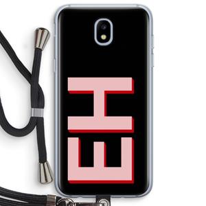 CaseCompany Monogram: Samsung Galaxy J5 (2017) Transparant Hoesje met koord