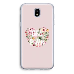 CaseCompany GRL PWR Flower: Samsung Galaxy J5 (2017) Transparant Hoesje