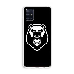 CaseCompany Angry Bear (black): Galaxy A51 4G Transparant Hoesje