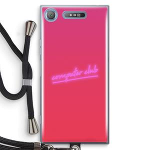 CaseCompany Vice Glow: Sony Xperia XZ1 Transparant Hoesje met koord