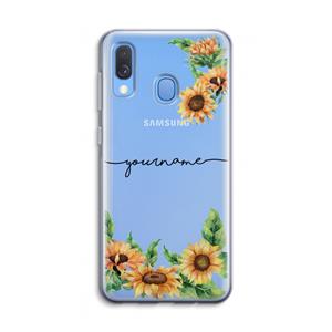CaseCompany Zonnebloemen: Samsung Galaxy A40 Transparant Hoesje