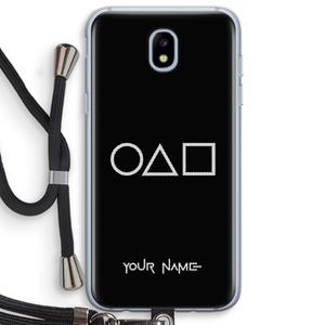 CaseCompany Squid Game: Samsung Galaxy J5 (2017) Transparant Hoesje met koord
