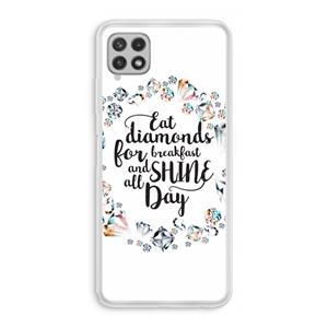 CaseCompany Diamonds: Samsung Galaxy A22 4G Transparant Hoesje