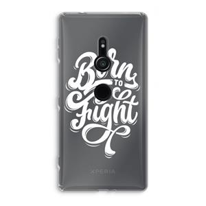 CaseCompany Born to Fight: Sony Xperia XZ2 Transparant Hoesje