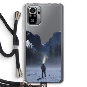 CaseCompany Wanderlust: Xiaomi Redmi Note 10S Transparant Hoesje met koord