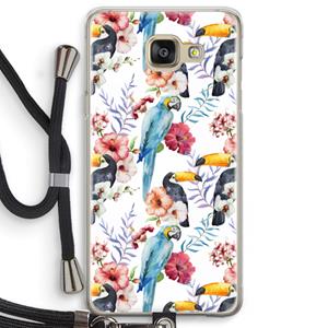 CaseCompany Bloemen tukan: Samsung Galaxy A5 (2016) Transparant Hoesje met koord