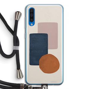 CaseCompany Geo #3: Samsung Galaxy A50 Transparant Hoesje met koord