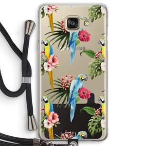 CaseCompany Kleurrijke papegaaien: Samsung Galaxy A5 (2016) Transparant Hoesje met koord