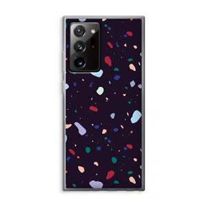 CaseCompany Dark Rounded Terrazzo: Samsung Galaxy Note 20 Ultra / Note 20 Ultra 5G Transparant Hoesje