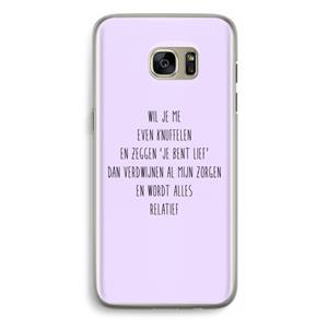 CaseCompany Relatief: Samsung Galaxy S7 Edge Transparant Hoesje