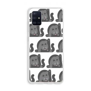 CaseCompany Cats: Galaxy A51 4G Transparant Hoesje
