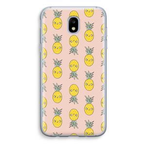 CaseCompany Ananas: Samsung Galaxy J5 (2017) Transparant Hoesje