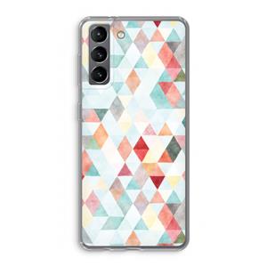 CaseCompany Gekleurde driehoekjes pastel: Samsung Galaxy S21 Transparant Hoesje