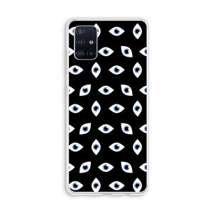 CaseCompany Eyes pattern: Galaxy A51 4G Transparant Hoesje