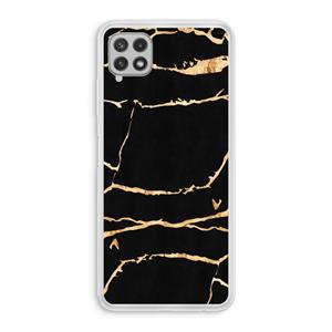 CaseCompany Gouden marmer: Samsung Galaxy A22 4G Transparant Hoesje