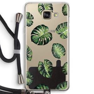CaseCompany Tropische bladeren: Samsung Galaxy A5 (2016) Transparant Hoesje met koord