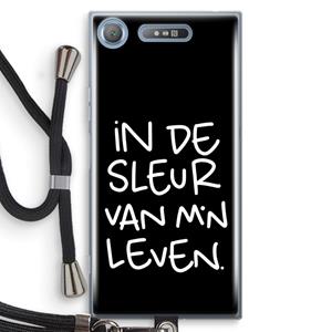 CaseCompany De Sleur: Sony Xperia XZ1 Transparant Hoesje met koord
