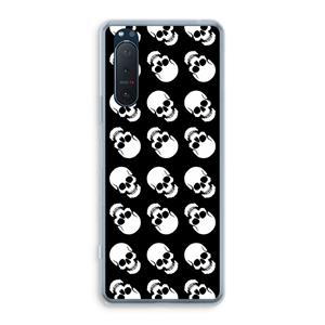 CaseCompany Musketon Skulls: Sony Xperia 5 II Transparant Hoesje
