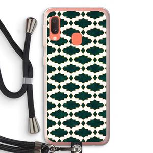 CaseCompany Moroccan tiles: Samsung Galaxy A20e Transparant Hoesje met koord