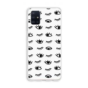 CaseCompany Eye pattern #2: Galaxy A51 4G Transparant Hoesje