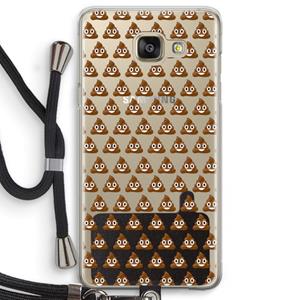 CaseCompany Poop emoji: Samsung Galaxy A5 (2016) Transparant Hoesje met koord