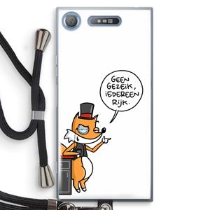 CaseCompany Geen Gezeik: Sony Xperia XZ1 Transparant Hoesje met koord