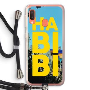 CaseCompany Habibi Majorelle : Samsung Galaxy A20e Transparant Hoesje met koord