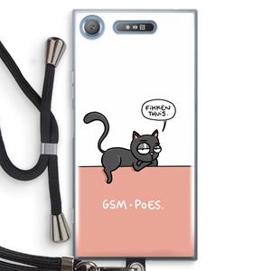 CaseCompany GSM poes: Sony Xperia XZ1 Transparant Hoesje met koord