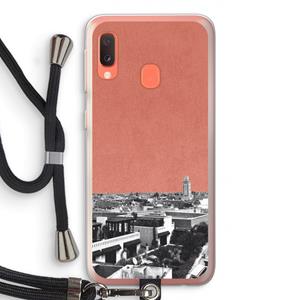 CaseCompany Marrakech Skyline : Samsung Galaxy A20e Transparant Hoesje met koord