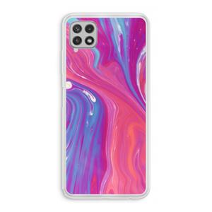 CaseCompany Paarse stroom: Samsung Galaxy A22 4G Transparant Hoesje