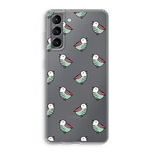 CaseCompany Vogeltjes: Samsung Galaxy S21 Transparant Hoesje