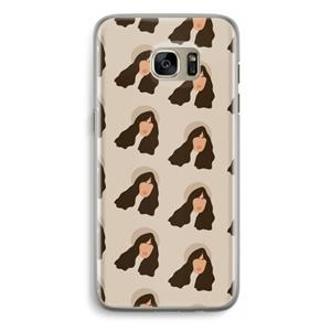CaseCompany Bonjour mon amour: Samsung Galaxy S7 Edge Transparant Hoesje