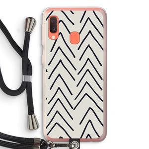CaseCompany Marrakech Arrows: Samsung Galaxy A20e Transparant Hoesje met koord