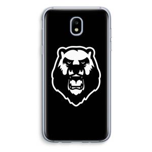 CaseCompany Angry Bear (black): Samsung Galaxy J5 (2017) Transparant Hoesje