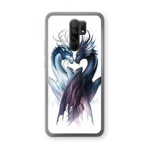 CaseCompany Yin Yang Dragons: Xiaomi Redmi 9 Transparant Hoesje