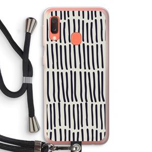 CaseCompany Moroccan stripes: Samsung Galaxy A20e Transparant Hoesje met koord